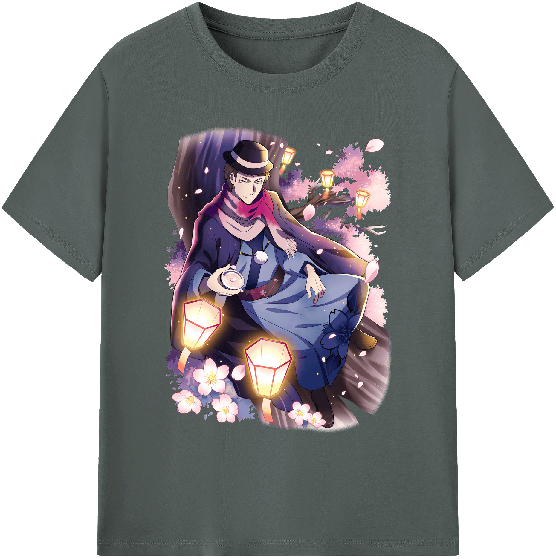 （画像用） 文豪ストレイドッグス Bungo Stray Dogs 綿100％ メンズ半袖Tシャツ｜肌触りやわらか＆通気性